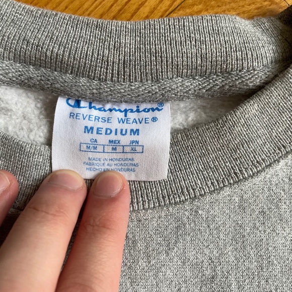SOLD Grey Champion Reverse Weave Sweatshirt - Picture 3 of 8